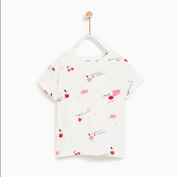 Zara Shirts & Tops Zara Girls Pearl Tshirt Poshmark